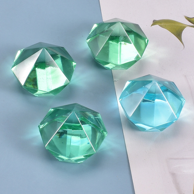 8 even DIY crystal epoxy molds, multilateral transparent diamonds, handmade epoxy resin molds